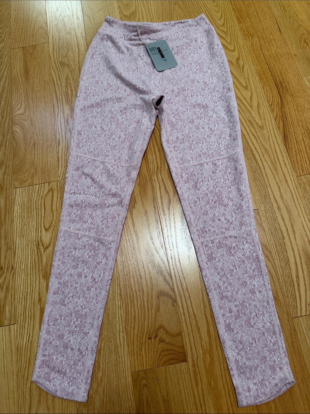 New! Gymshark medium Fleur Textured leggings in Dusky pink marl.